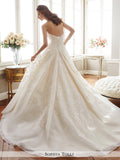 Sophia Tolli strapless fantasy organza with sweetheart neckline wedding ball gown