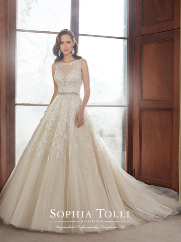 Sophia Tolli Wedding Dress tulle lace ball gown