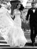 Sophia Tolli Strapless Soft Tulle Trumpet With Crystal Hand-Beaded Lace Appliqués Wedding Gown