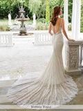 Sophia Tolli Sleeveless Allover Soft Lace With Hand-Beaded Illusion Thin Straps  Wedding Gown