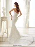 Sophia Tolli Strapless Soft Tulle Mermaid Wedding Dress