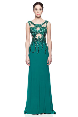 Prom & Evenning Lace Jersey Beaded Dresses