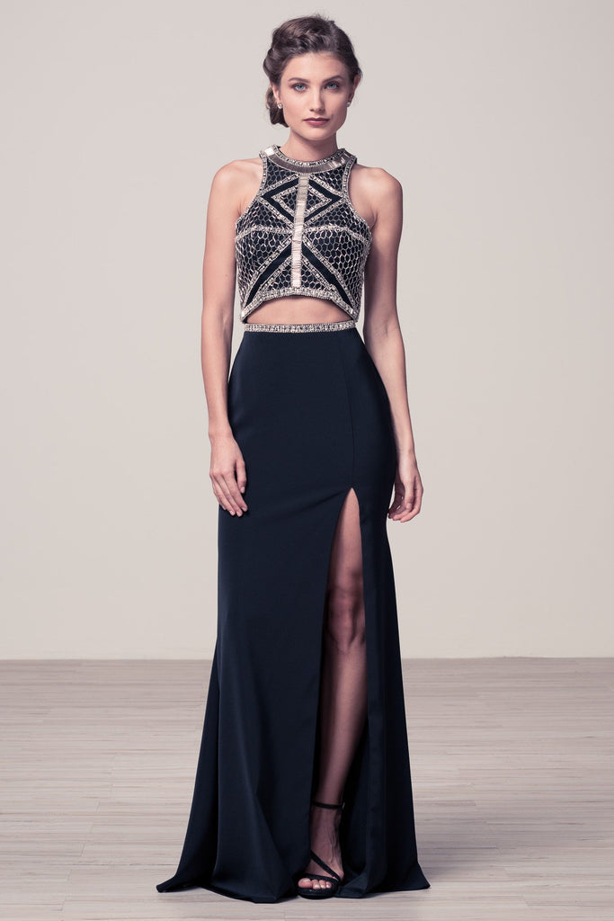 Prom & Evenning Lace Jersey Beaded Dresses