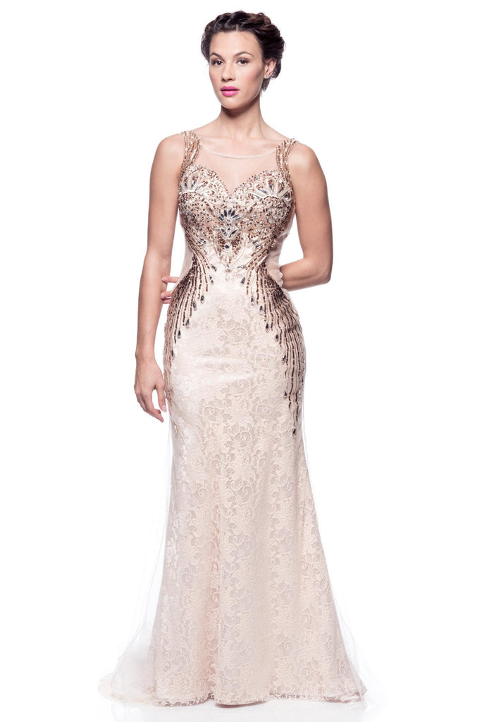 Prom & Evenning Lace Jersey Beaded Dresses