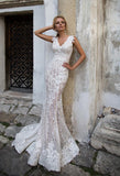 Lace  ivory princess ball gow lace A-Line wedding dress
