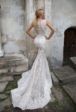 Lace  ivory princess ball gow lace A-Line wedding dress
