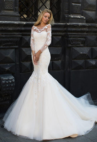 Lace tulle MERMAID wedding dress