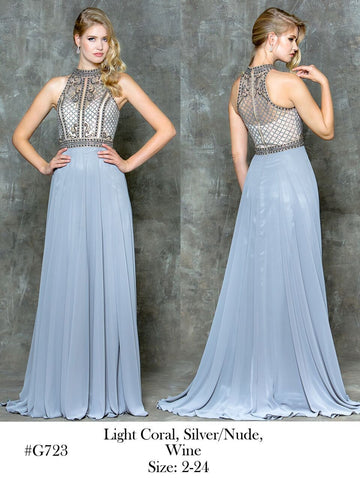Designer prom dress lace, chiffon, satin, beading long.
