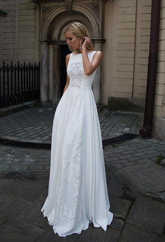 Lace princess ball gown lace A-Line wedding dress