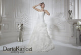 Ivory lace wedding dress trumpet mermaid strapless