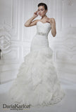 Ivory lace wedding dress trumpet mermaid strapless