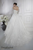 Lace tulle wedding dress trumpet mermaid strapless