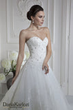 Lace tulle wedding dress trumpet mermaid strapless