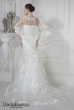 Lace tulle wedding dress trumpet mermaid strapless