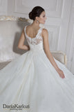 Lace tulle wedding dress trumpet mermaid short sleeve
