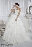 Ivory lace rhinestones wedding dress ball A-line