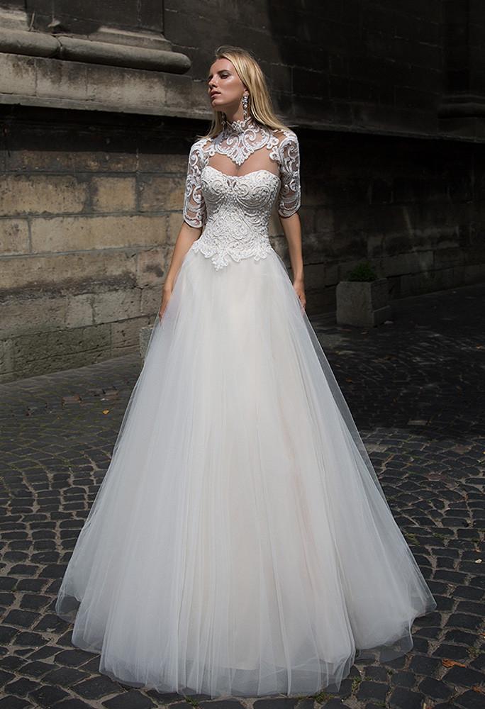 Lace  princess ball gown lace A-Line wedding dress