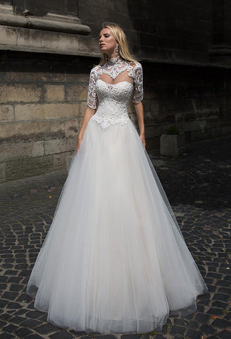 Lace  princess ball gown lace A-Line wedding dress