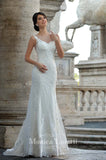 Lace Satin mermaid trumpet ball Gown Wedding Dress