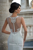 Lace Satin mermaid trumpet ball Gown Wedding Dress