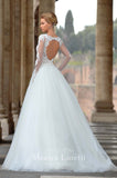 Lace long sleeve A-line ball Gown Wedding Dress