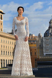 Lace long sleeve A-line ball Gown Wedding Dress