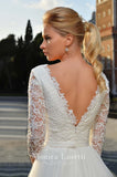 Lace satin A-line ball gown Wedding Dress