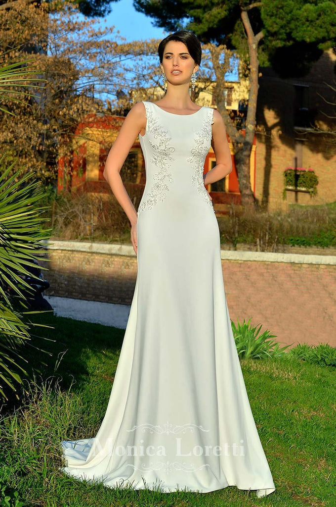 Lace mermaid trumpet ball gown Wedding Dress