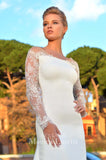 Lace mermaid trumpet ball gown Wedding Dress
