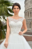 Lace long sleeve a-line ball Gown Wedding Dress