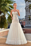 Lace satin tulle A-line ball gown Wedding Dress
