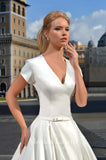 Satin A-line ball Gown Wedding Dress