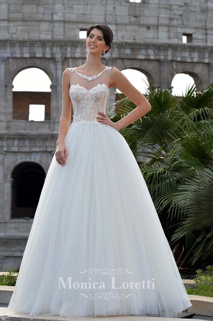 Lace A-line ball Gown Wedding Dress