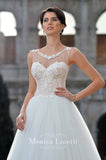 Lace long sleeve a-line ball Gown Wedding Dress