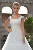 Lace long sleeve a-line ball Gown Wedding Dress