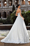 Lace long sleeve a-line ball Gown Wedding Dress