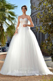 Lace long sleeve a-line ball Gown Wedding Dress