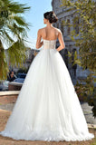 Lace long sleeve a-line ball Gown Wedding Dress