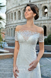 Lace mermaid trumpet ball gown Wedding Dress