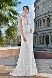 Lace mermaid trumpet ball gown Wedding Dress