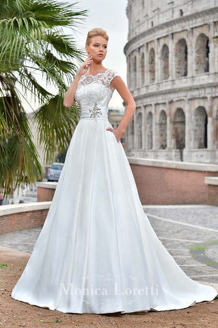Lace A-line ball Gown Wedding Dress
