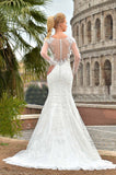 Lace mermaid trumpet ball gown Wedding Dress