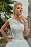 Lace long sleeve a-line ball Gown Wedding Dress