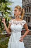 Lace long sleeve a-line ball Gown Wedding Dress