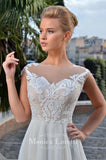 Lace long sleeve a-line ball Gown Wedding Dress