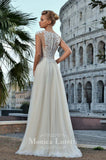Lace long sleeve a-line ball Gown Wedding Dress