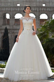 Lace long sleeve a-line ball Gown Wedding Dress