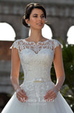 Lace long sleeve a-line ball Gown Wedding Dress