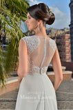 Lace sleeve a-line ball Gown Wedding Dress