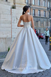 Lace sleeve a-line ball Gown Wedding Dress